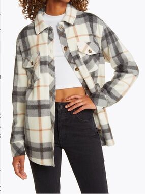 Thread & Supply
Plaid Polar Fleece Shacket